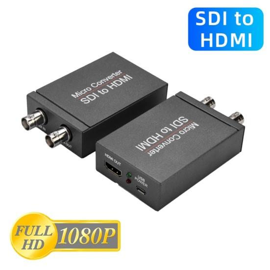 Convertitore Adattatore Estensore Video BNC 1080P 3G SDI a HDMI Compatibile Rilevamento Automatico Formato