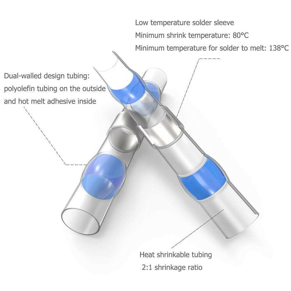 Tube Solders Sleeve Heat Shrinkable Sleeve Electrical Wire Butt Connectors Wire Solder Connectors