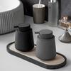 Dispenser Sapone Liquido Schiumogeno Nero Opaco Plastica 300ML Stile Moderno Minimalista per Bagno & Piano Cucina Ricaricabile