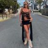 Women Sling Vest Spaghetti Strap Design Strappy Backless Leopard Print Bra Tops See-through Lace Hem Camisole