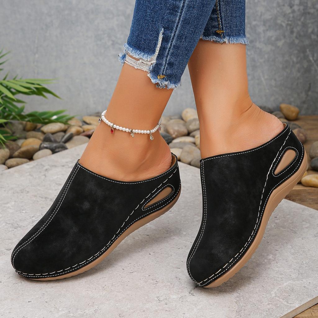Plus-size Heels, Platform Shoes, Slippers, Women's Shoes, New Style, Head Covering, Casual Half-slippers