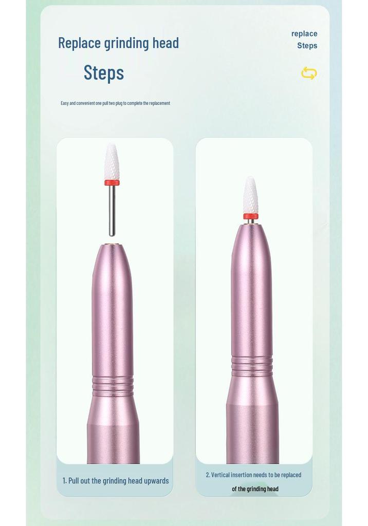 USB-Powered 25,000 RPM Nail Grinding & Polish Removal Pen with Digital Display & CE Certification