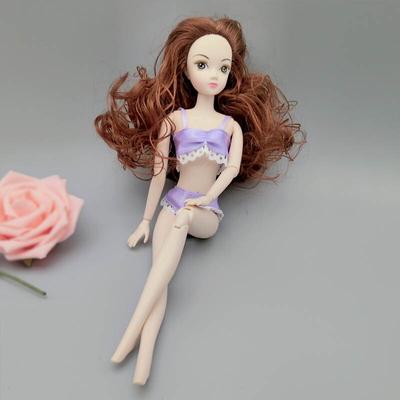 Purple Sexy Pajamas Lingerie Nightwear Lace Night Dress + Bra + Underwear Clothes For Barbie Doll Dresses Girl Gift