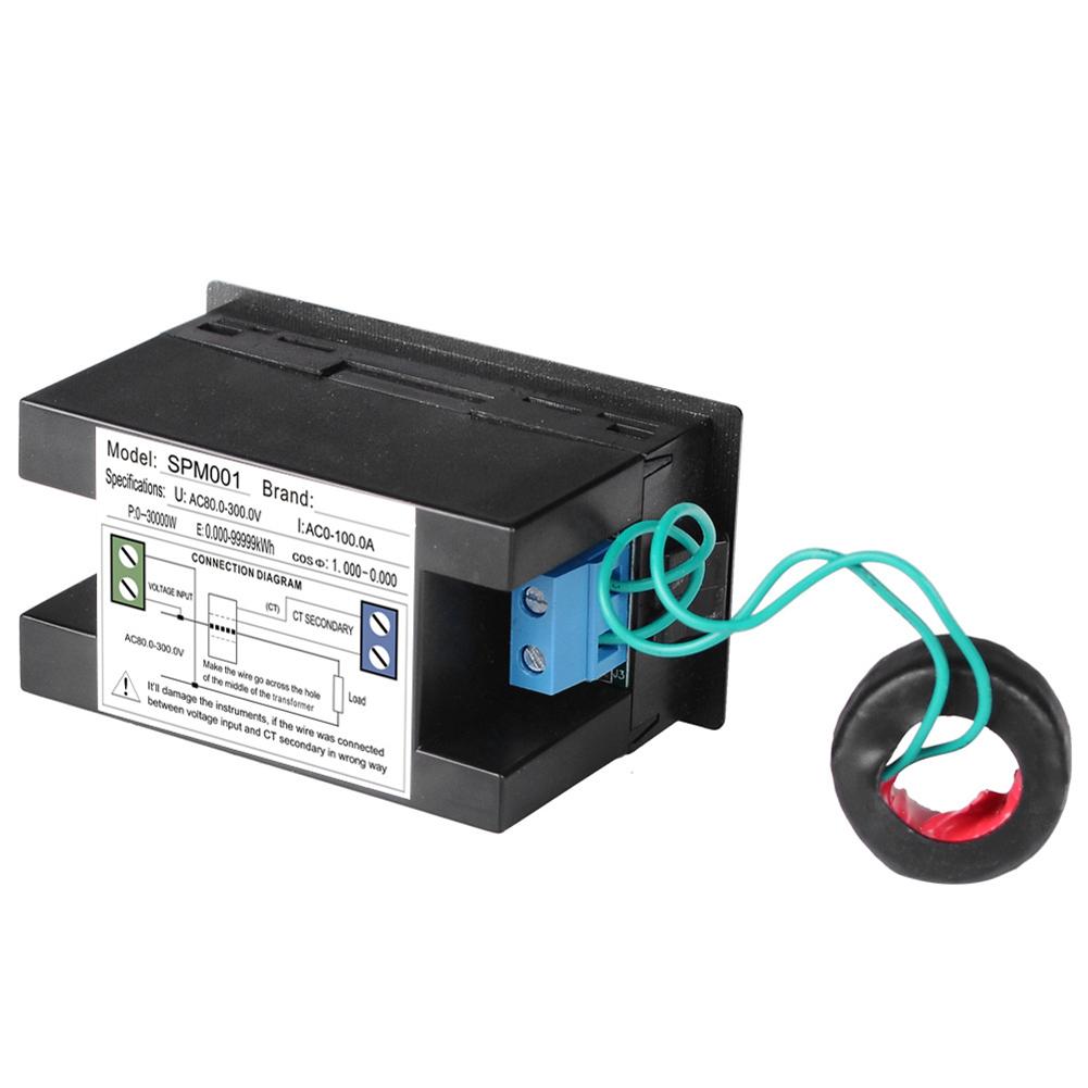 Multi Parameter Digital Panel Meter 80-300V 100A Voltmeter Ammeter Power Monitor with High Accuracy and Fast Update Speed
