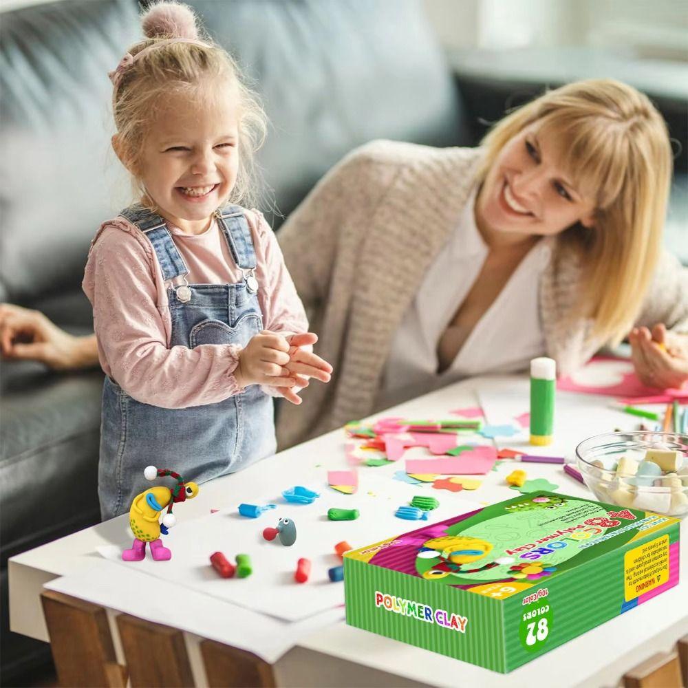 Non-Toxic Clay Blocks Toy DIY Earring Jewelry Clay Starter Kit Polymer Clay Toy  Artists Beginners