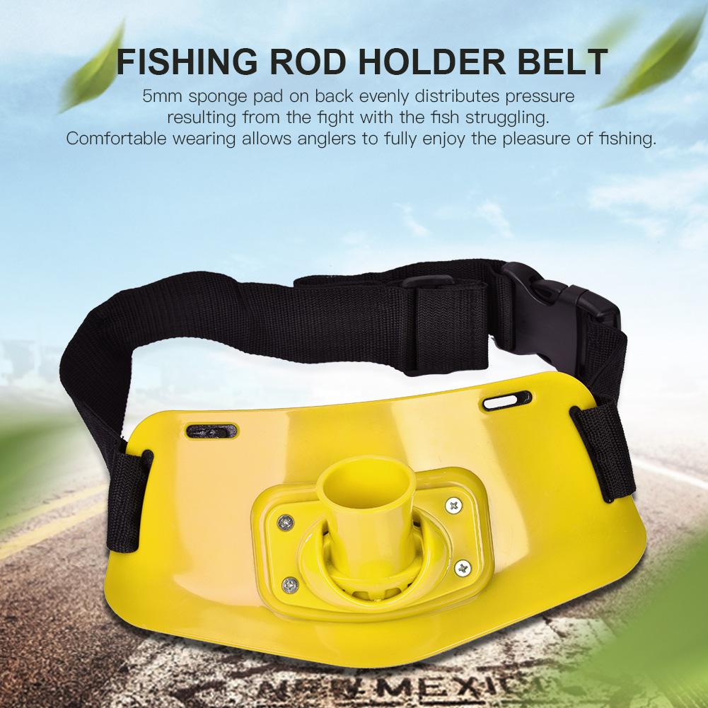 

Boat Rock Fishing Rod Pole Holder Adjustable Waist Fighting Belt Fish Tackle Accessories Yellow жёлтый