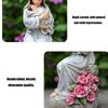 Artistic Religious Mother Son Statue Resins Figurine with LED Light Nursery Decors Mother Day Present For New Mom
