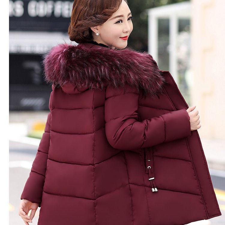 Winter Jacket Women's Parkas Long Coat Fur Collar Hooded Jackets Overcoat Thick Warm Cotton Padded Coat Puffer Parka