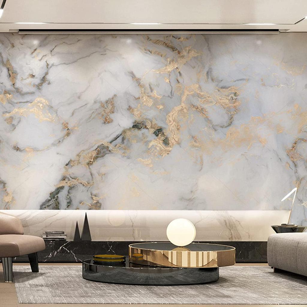 Marbling 3d Mural Wallpaper White Marble Wallpaper Large Marble Mural Removable Wall Sticker For Living Room Bedroom Wallpaper