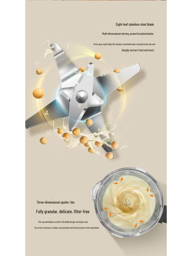 1.75L Silent High-Speed Smart Blender & Soy Milk Maker