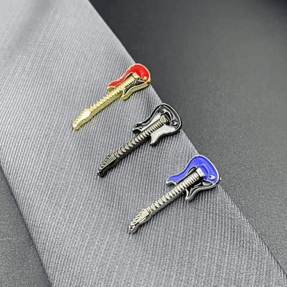 Punk Music SeriesTie Pin Instrument Necktie Buckle Fashion Guitar Tie Clip  Concert