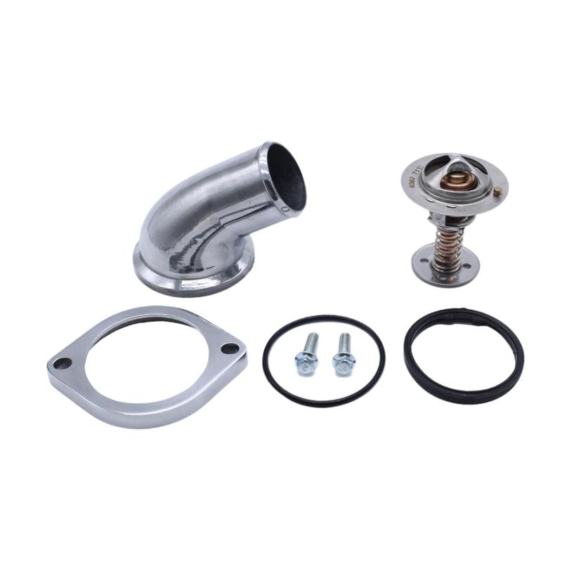 

Sturdy Aluminum Swivel Water Neck Thermostat Kit Direct Fit Car Accessory for Chevy LS LS1 LS2 LS7 4.8L 5.3L 6.0L Engine Models