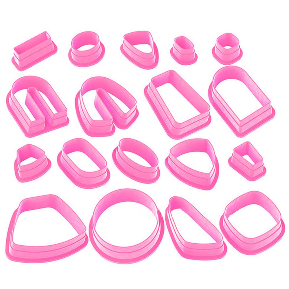 

Polymer Clay Cutters 1 Set DIY Jewelry Making Multifunctional Plastic Professional Purple/pink/bule/yellow Tools розовый