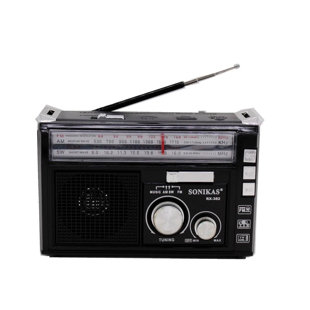 New RX-381 LED Lighting Portable Wireless Bluetooth Speaker AM FM SW Multi-band Radio Speaker with USB/TF MP3 Music Player