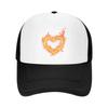 Fire Heart Mesh Trucker Hats for Unisex Women Adjustable Casual Fashion Baseball Caps for Outdoor Activities