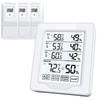 Multiple Room Wireless Thermometers Hygrometer 3 Sensors Indoor Outdoor Temperature Humidity Monitoring Display Alarm