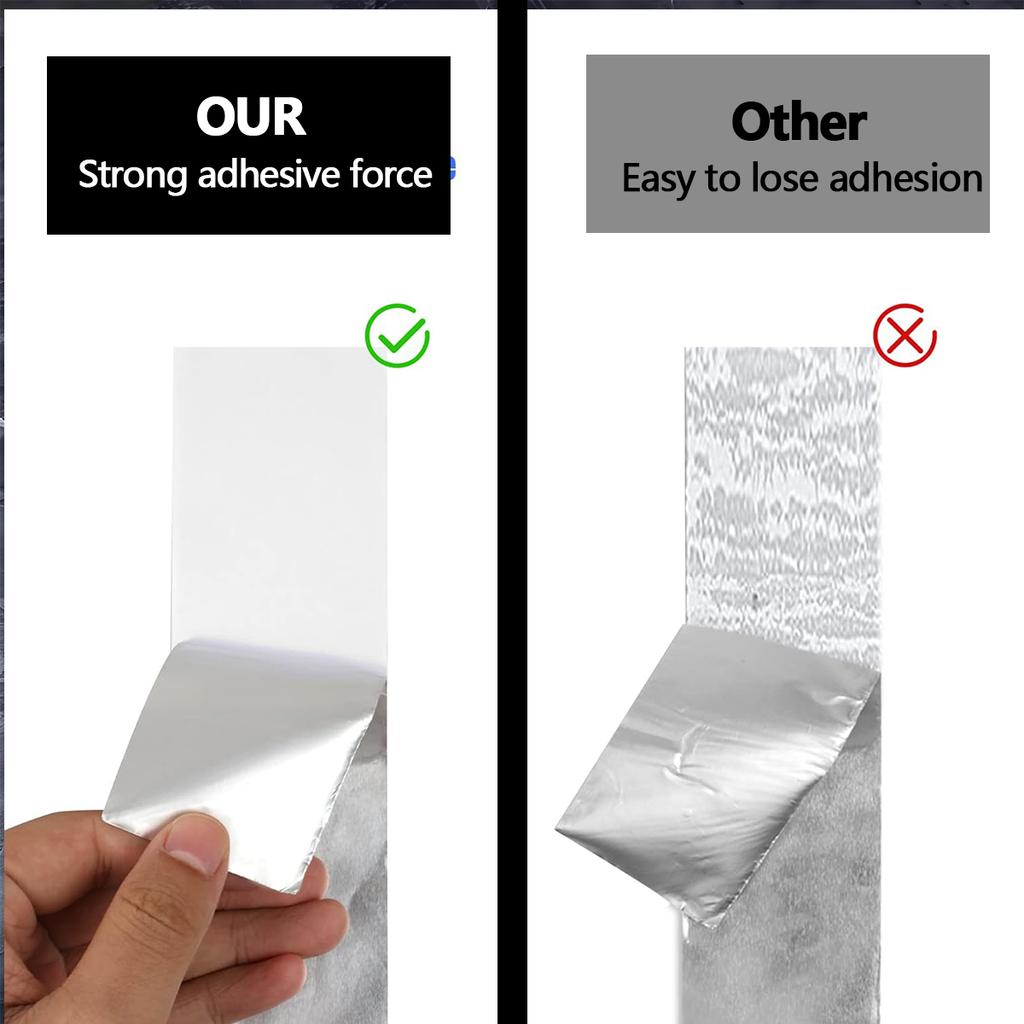 High-Quality Aluminum Foil Tape, High-Temperature Aluminum Foil Tape for Pipes And HVAC, Fire Resistant High Temperature Sticker