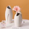 Nordic Ceramic Plain Fired Minimalist Vase, Home Dining Table Living Room Bedroom, Office, Tabletop Decoration, Flower Ware, 1Pc