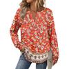 Women's Retro Printed Fashionable Long-sleeved Top