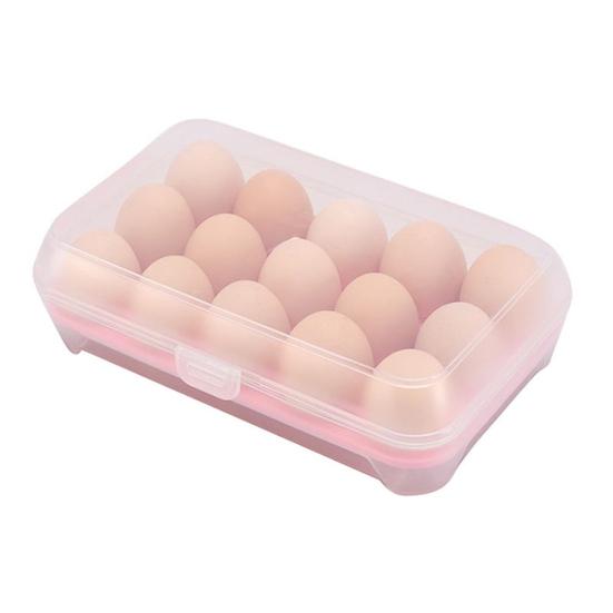 Refrigerator 15 Eggs Storage Box Holder Food Airtight Durable Container Case