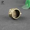 Pure Copper Small Beast Face Incense Burner Brass Mini Pocket Chinese Style Hollow Incense Cute Buddhism Desk Home Decor Burner