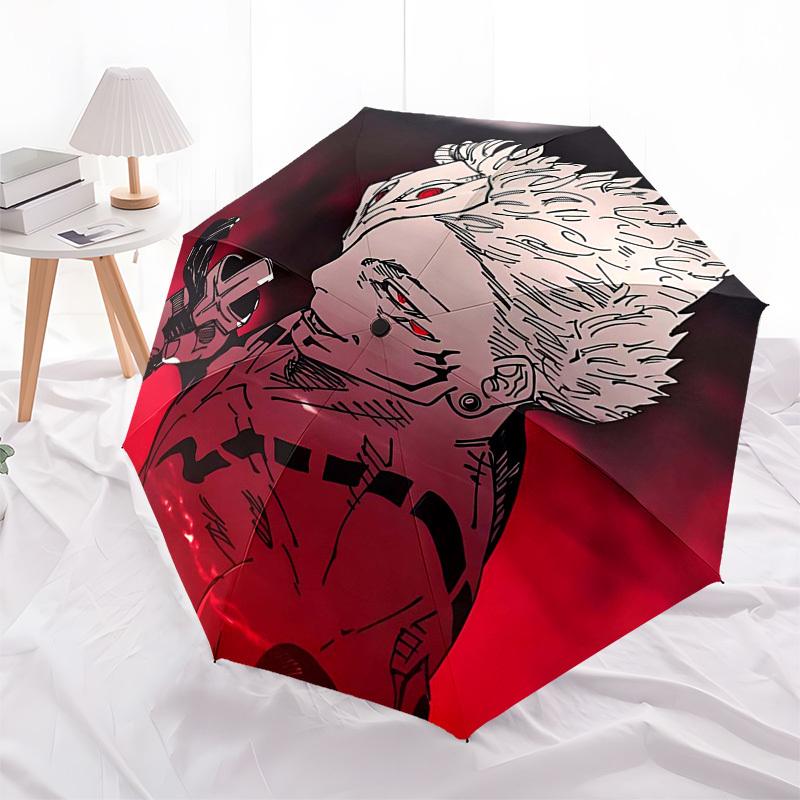 

1pc Jujutsu Kaisen Satoru Gojo Umbrella - Automatic Opening Folding Design, 8-Bone Iron Frame Outdoor Umbrella, Perfect Gift for Fans, Travelers, Dail