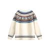 CATTEE American Fair Isle Crewneck Sweater Loose Couple Winter Knit Top Men Women