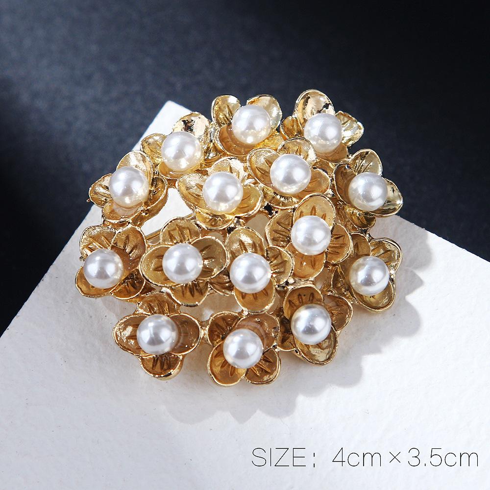 Mode Kristall Strass Persönlichkeit Vielseitig Perlenkranz Kleine Brosche Anstecknadel Damen Seidenschal Schnalle