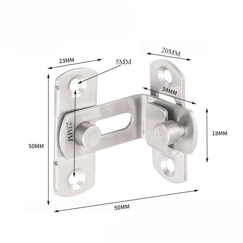 1/2/4PCS Sturdy and Reliable Durable Metal Door Bolt Lock with Polished Finish for Interior and Exterior Doors