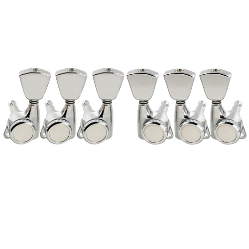 Musiclily Pro L3R3 Locking Tuners for Electric and Acoustic Guitars with Chrome Keystone Buttons