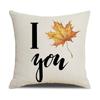 New Pumpkin Maple Leaf Autumn Thanksgiving Pillow Ins Nordic Linen Cushion Cushion Cover Home Products