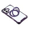 For iPhone 17 Magnetic Case Ring Kickstand TPU + PC Phone Cover with Lanyard