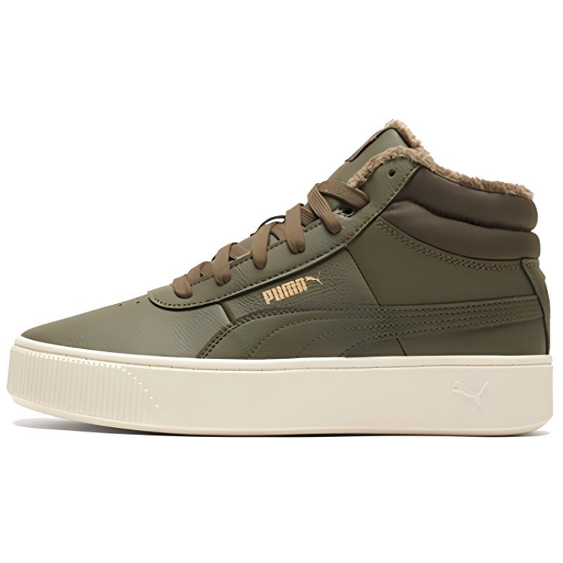 (WMNS) PUMA Vikky Stacked High Board Shoes Olive Green Women s 372205-05 EU 36