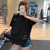 Women's Loose Quick-Dry Mesh Yoga T-Shirt - Large Size, Short-Sleeve, Summer Fitness Top
