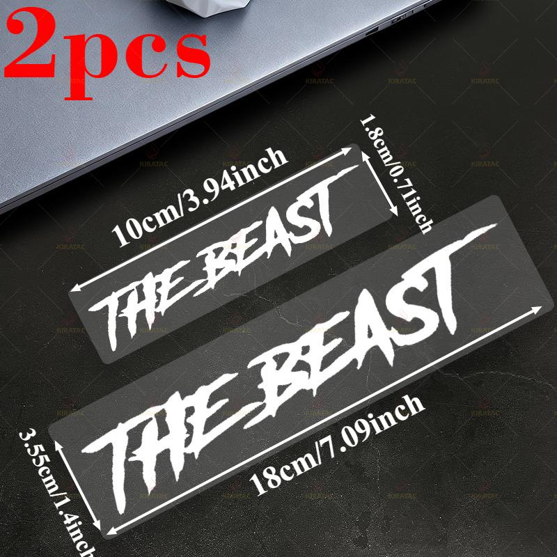 2 Größen Kombipack THE BEAST Motorradaufkleber Wasserdicht für Motorrad-Kraftstofftanks, Helme, Fahrradkarosserien, Universelle Vinyl-Aufkleber