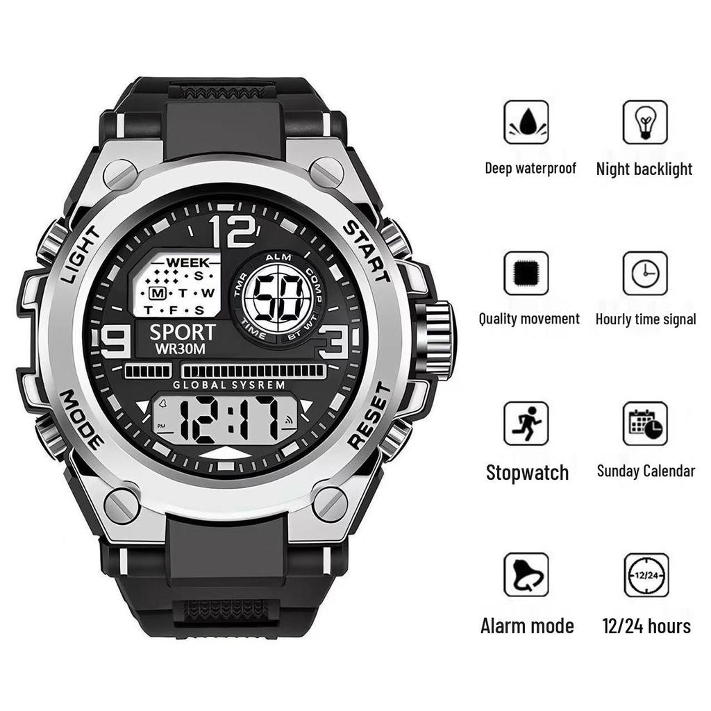 Unisex Shockproof Luminous Outdoor Sports Watch 1809
