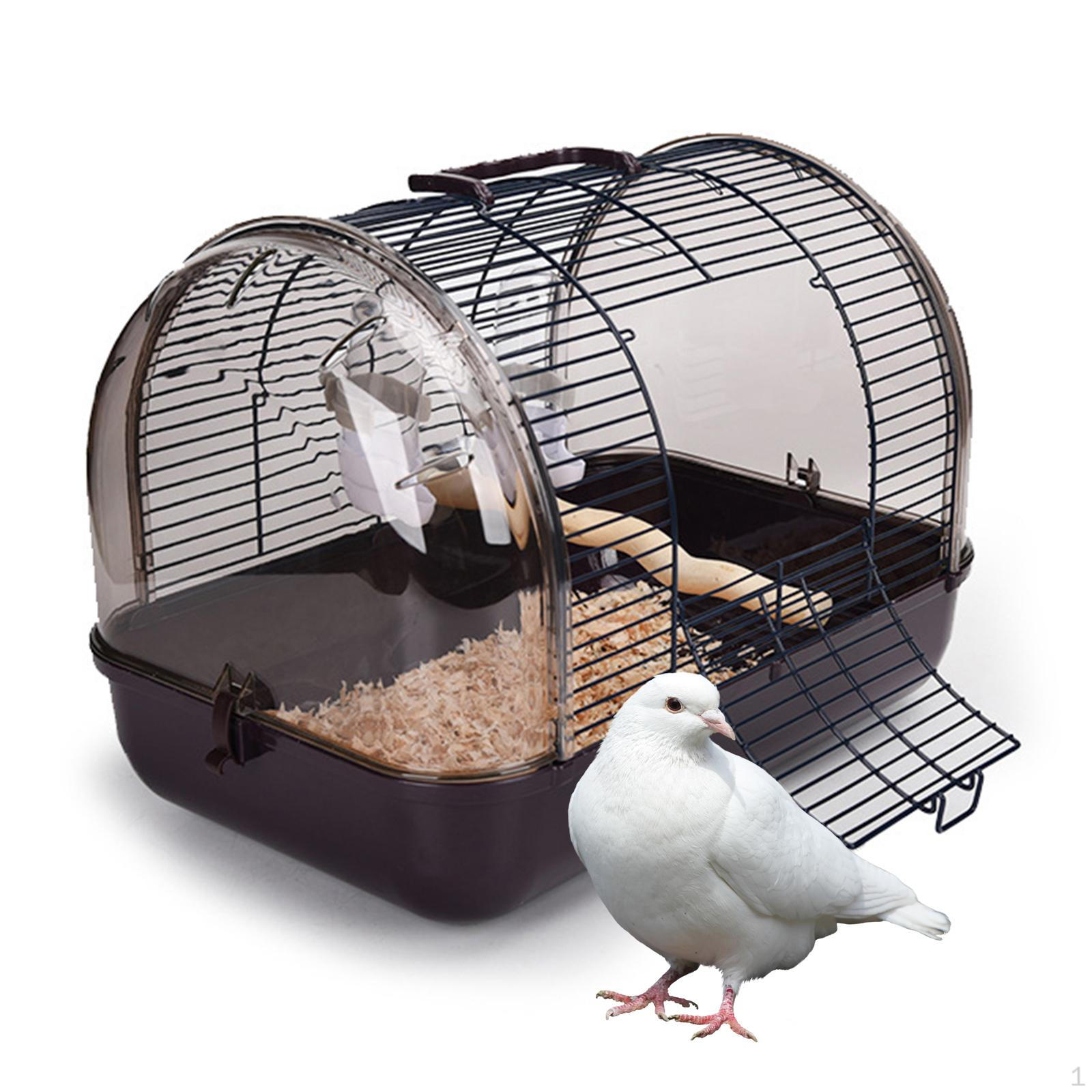 

Клетка для путешествий для птиц Клетка для птиц Легкая съемная и с ручкой переноска для виллы коричневый