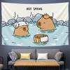 Capybara Influencer Wohnzimmer Dekoration Wandteppich Hintergrund Hängendes Tuch Schlafzimmer Hintergrundtuch Raumdeko ästhetisch