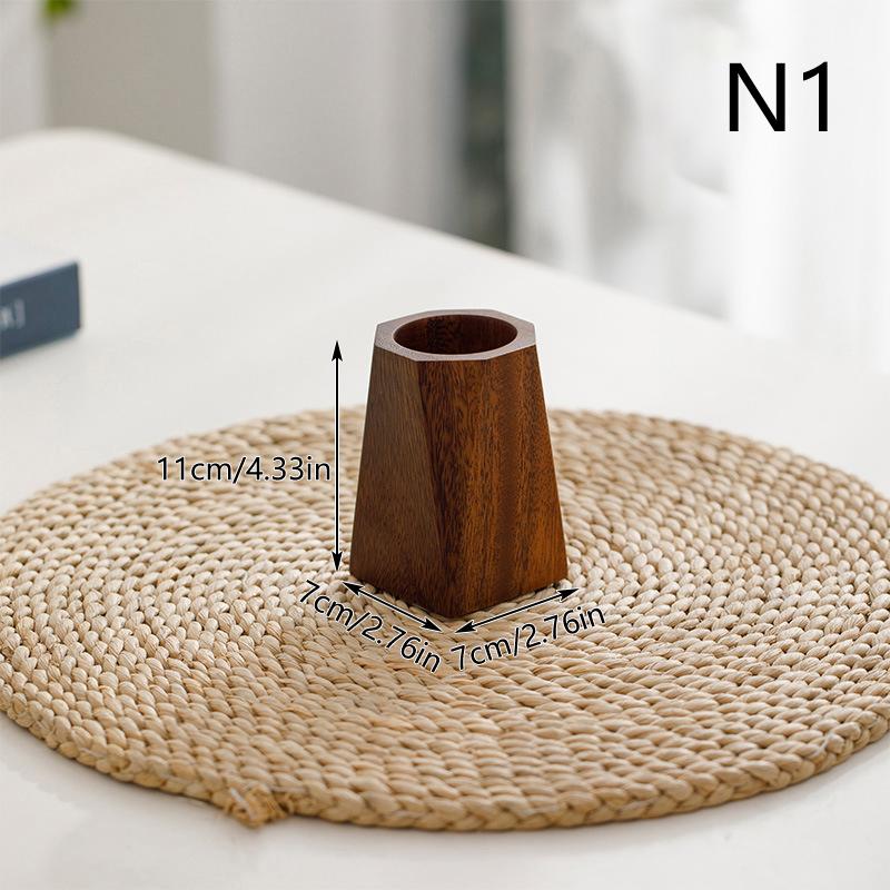 Wooden Desk Accessories Pen Storage Box Black Walnut Pen Holder Polishing Design Desktop Storage Supplies Walnut Pen Holder