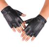 Cool PU Driving Gloves Punk Performance Gloves Fashion Half Finger Gloves  Gym Fitness