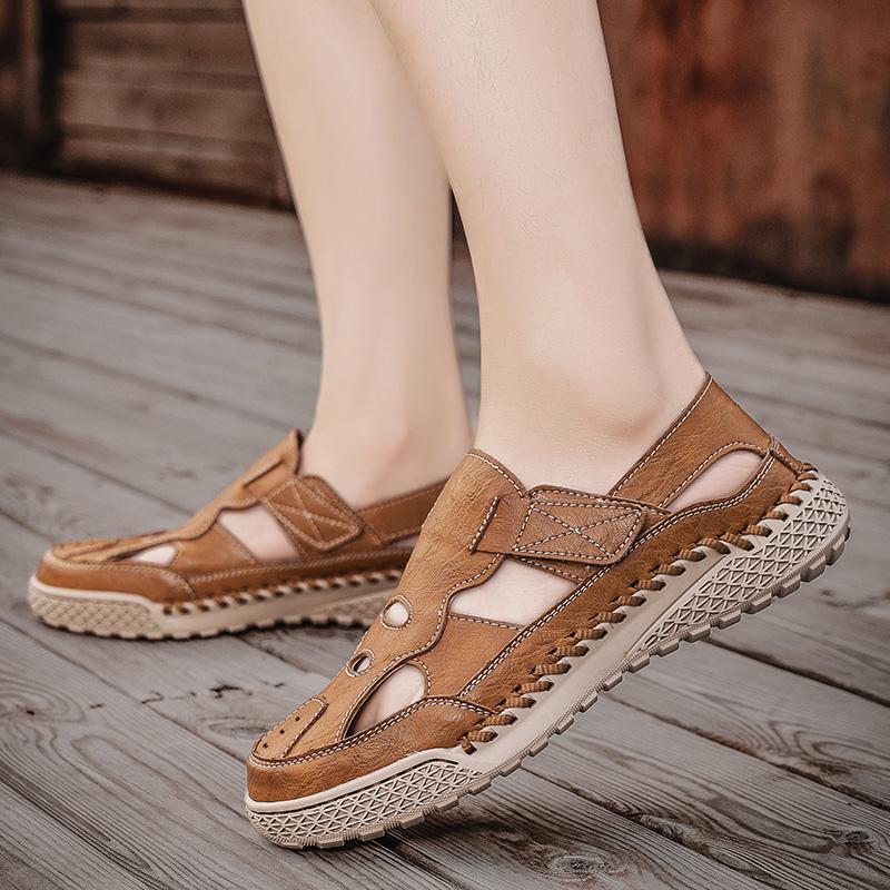 2025 Neue Herren Hausschuhe Sommer Herren Sandalen Offene Zehen Flache Herren Freizeitschuhe Outdoor Laufsandalen für Herren Strandschuhe Sandalias