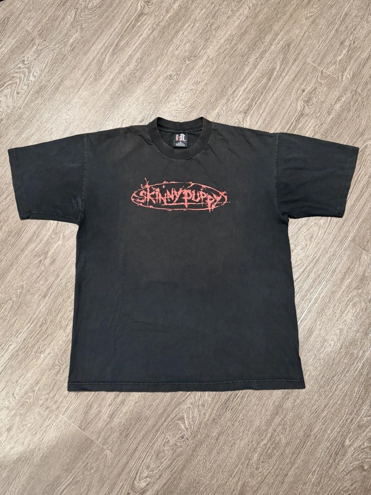 Vintage 90s Skinny Puppy Band T-Shirt XL Industrial Goth Giant Tag XL