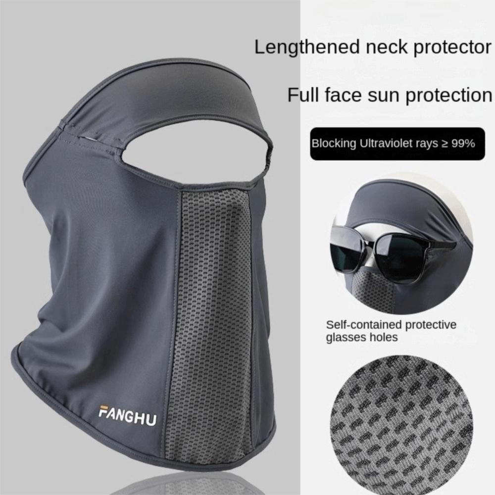 Solid Color Face Cover UV Protection Face Gini Mask Fashion Ice Silk Mask Sports