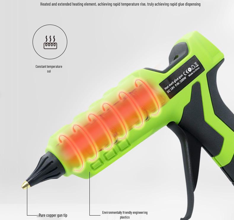 Cordless Hot Melt Glue Gun with Wireless Charging and 11M Glue Sticks