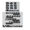 3D Matt Black Trunk Letters Emblems Badges Sticker for Benz G43 G55 G63 G65 V8 V12 BITURBO AMG 4MATIC