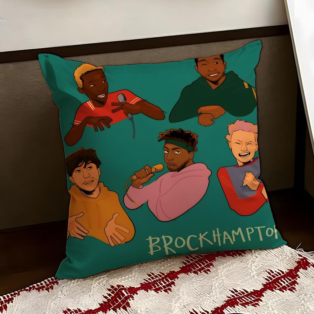 Band BBROCKHAMPTONS Cushion Cover Reversible Soft Durable Pillow Cover Home Car MultiScene Use for Daily Comfort