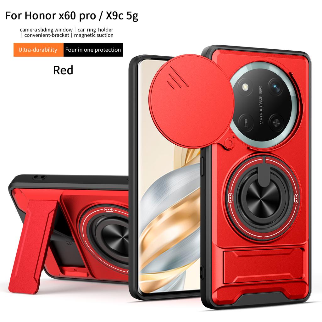 For Honor Magic7 Lite Case Honor X9C Cover X9C Phone Case Magsafe Magnetic Fold Holder Military Armor Camera Protection Cover