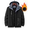 Hooded Cotton-padded Clothes Men's Casual Velvet Thickened Warm Multi-functional Jacket Autumn and Winter Windproof Three-in-one Jacket