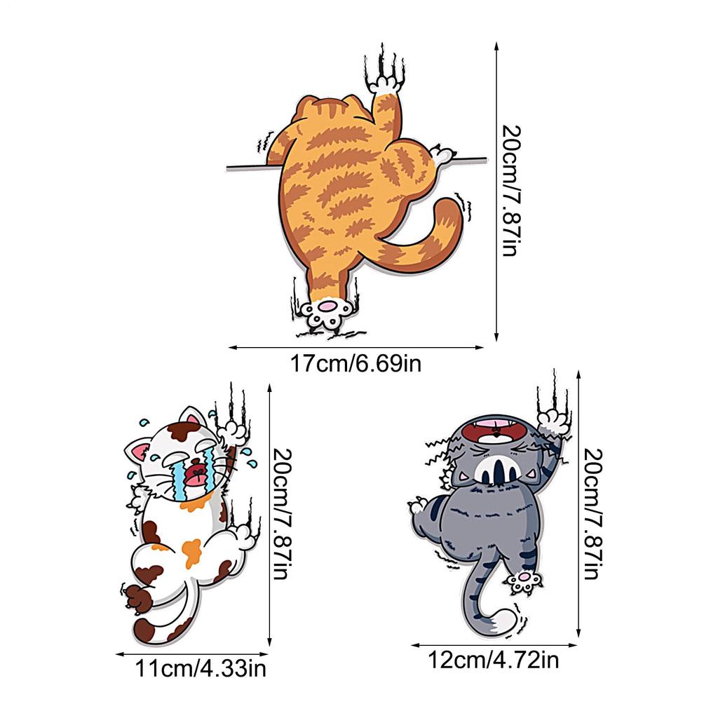 Gevrkjenp Kattbilklistermärken och Dekaler, KattbilDekaler, Kattklistermärken för Vista Bil
