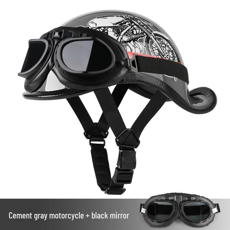 G3F Retro Japanischer Aufgebogener Heckhelm: Herren- & Damen-Cruiser-Helm für Radfahrer
